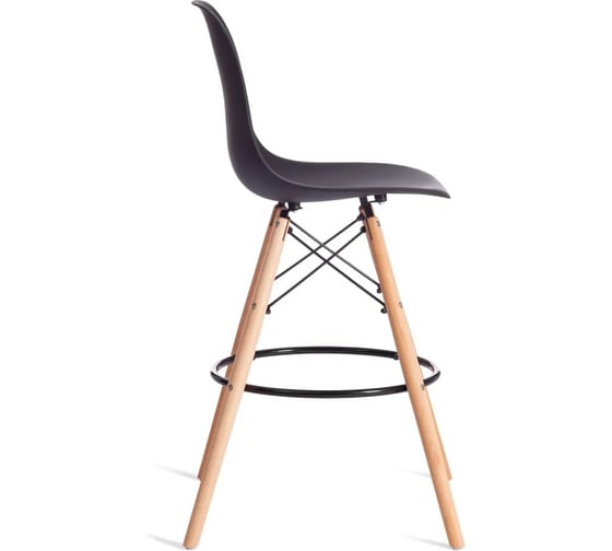 Стул барный Tetchair 4 шт Cindy Bar Chair mod. 80-1 дерево бук/металл/пластик, 50x51x109 см, Black черный 3010/ натуральный 21239