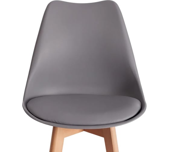 Стул барный Tetchair 4 шт TULIP BAR mod. C1014H-1 пластик/дерево, 42x47,5x104 см, Grey серый 92717, натуральный 21242