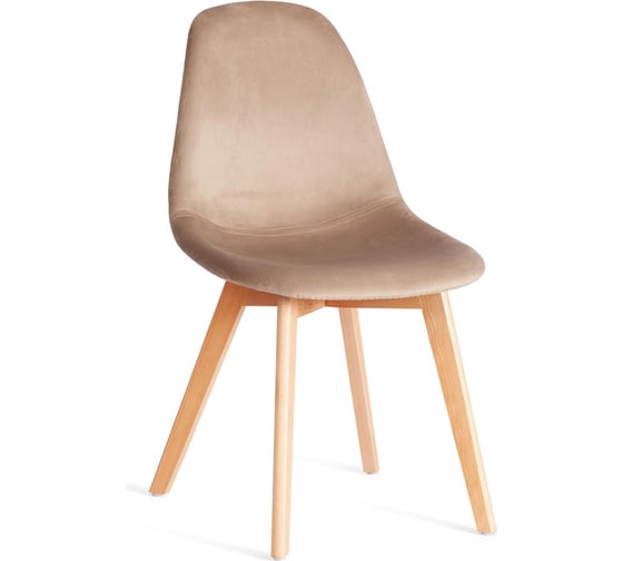 Стул Tetchair 4 шт CINDY SOFT mod. C1021F1-1 велюр/дерево бук, 55x48x83 см, коричневый HLR12, натуральный 21232