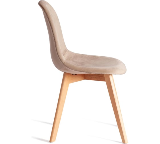 Стул Tetchair CINDY SOFT mod. C1021F1-1, 1 шт в упаковке велюр/дерево бук, 55x48x83 см, коричневый HLR12, натуральный 21577