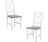 Стул Tetchair 2 шт CROSSMAN NEW, Многослойный березовый шпон, 41x40x100 см, white/велюр темно-серый 21626 1