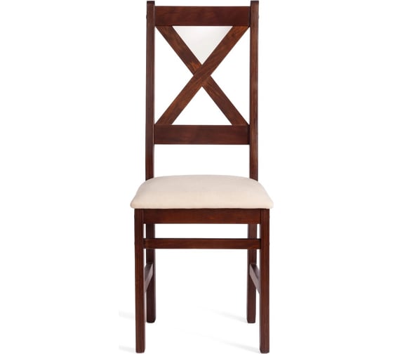 Стул Tetchair 2 шт CROSSMAN NEW, Многослойный березовый шпон, 41x40x100 см, cappuchino/велюр бежевый 21625