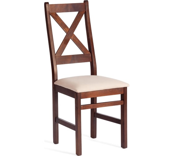 Стул Tetchair 2 шт CROSSMAN NEW, Многослойный березовый шпон, 41x40x100 см, cappuchino/велюр бежевый 21625