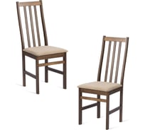 Стул Tetchair 2 шт SWEDEN NEW, Многослойный березовый шпон, 41x40x99 см, cappuchino/велюр бежевый 21623