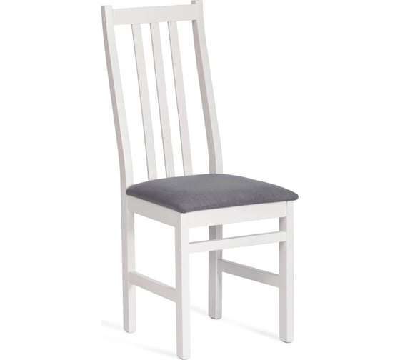 Стул Tetchair 2 шт SWEDEN NEW, Многослойный березовый шпон, 41x40x99 см, white/велюр темно-серый 21624