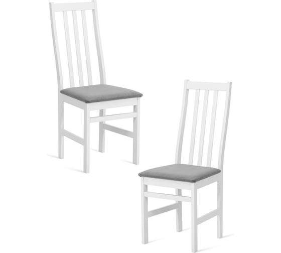 Стул Tetchair 2 шт SWEDEN NEW, Многослойный березовый шпон, 41x40x99 см, white/велюр темно-серый 21624