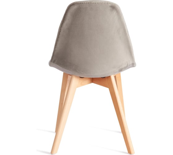 Стул Tetchair 4 шт CINDY SOFT mod. C1021F1-1 велюр/дерево бук, 55x48x83 см, Светло-серый HLR39, натуральный 21233