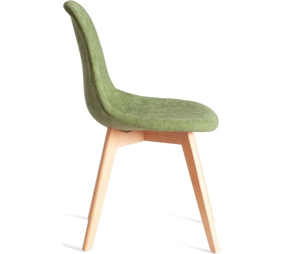 Стул Tetchair CINDY SOFT mod. C1021F1-1, 1 шт в упаковке фактурный велюр/дерево бук, 55x48x83 см, Зеленый LY1701-7, натуральный 21580