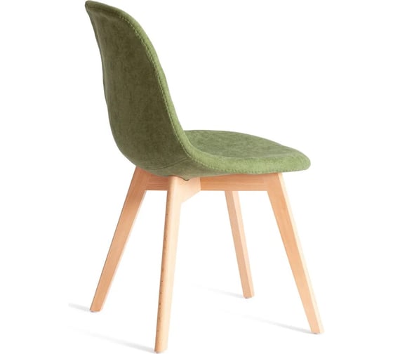 Стул Tetchair CINDY SOFT mod. C1021F1-1, 1 шт в упаковке фактурный велюр/дерево бук, 55x48x83 см, Зеленый LY1701-7, натуральный 21580