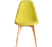 Стул Tetchair 4 шт CINDY SOFT mod. C1021F1-1 фактурный велюр/дерево бук, 55x48x83 см, Светло-зеленый LY1701-8, натуральный 21237