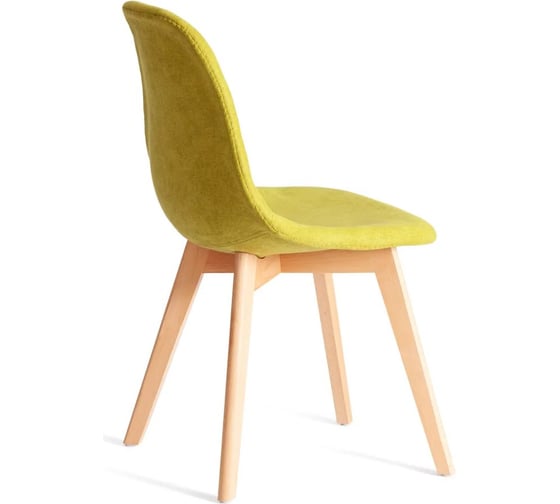 Стул Tetchair CINDY SOFT mod. C1021F1-1, 1 шт в упаковке фактурный велюр/дерево бук, 55x48x83 см, Светло-зеленый LY1701-8, натуральный 21581