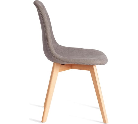 Стул Tetchair CINDY SOFT mod. C1021F1-1, 1 шт в упаковке фактурный велюр/дерево бук, 55x48x83 см, Серый LY1701-26, натуральный 21582