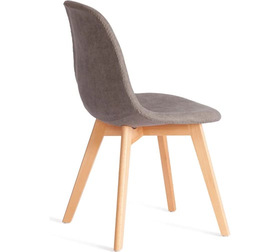 Стул Tetchair CINDY SOFT mod. C1021F1-1, 1 шт в упаковке фактурный велюр/дерево бук, 55x48x83 см, Серый LY1701-26, натуральный 21582