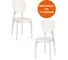 Стул Tetchair 2 шт DIAMANTE жесткое сидение бук, 42x42x85 см, ivory white 20648 1