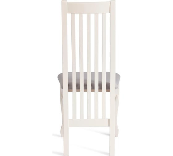 Стул Tetchair DOLCE мягкое сидение бук, 40x46x100 см, ivory white, велюр Tenerife Ultimate grey 20673
