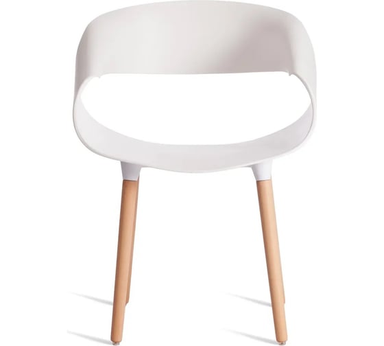 Стул Tetchair 4 шт QXX mod. C1058-1 пластик/дерево, 60x53x81 см, White белый 70029/ натуральный 21245