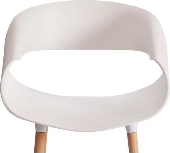 Стул Tetchair 4 шт QXX mod. C1058-1 пластик/дерево, 60x53x81 см, White белый 70029/ натуральный 21245