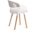 Стул Tetchair 4 шт QXX mod. C1058-1 пластик/дерево, 60x53x81 см, White белый 70029/ натуральный 21245 3