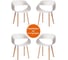 Стул Tetchair 4 шт QXX mod. C1058-1 пластик/дерево, 60x53x81 см, White белый 70029/ натуральный 21245 9