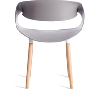 Стул Tetchair 4 шт QXX mod. C1058-1 пластик/дерево, 60x53x81 см, Grey серый 92717, натуральный 21244