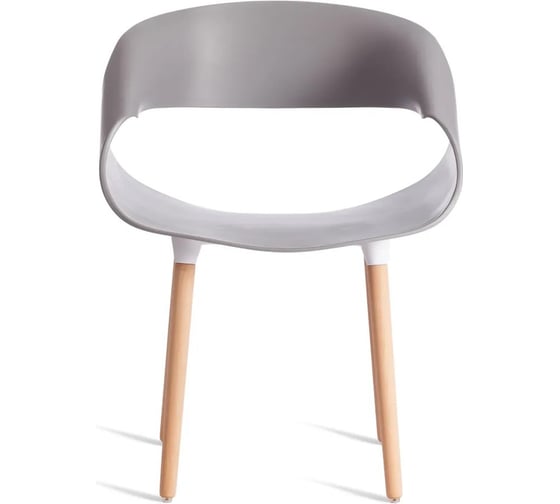 Стул Tetchair 4 шт QXX mod. C1058-1 пластик/дерево, 60x53x81 см, Grey серый 92717, натуральный 21244