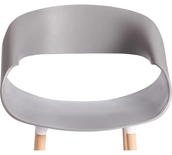 Стул Tetchair 4 шт QXX mod. C1058-1 пластик/дерево, 60x53x81 см, Grey серый 92717, натуральный 21244
