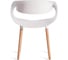 Стул Tetchair QXX mod. C1058-1, 1 шт в упаковке пластик/дерево, 60x53x81 см, White белый 70029/ натуральный 21657 1