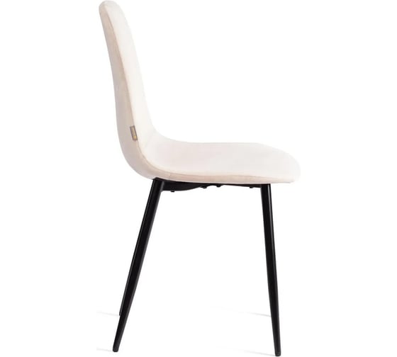 Стул Tetchair BREEZE mod. JSC-58, 1 шт в упаковке Велюр/металл, 44x53x86 см, beige бежевый HLR2, черный 21553