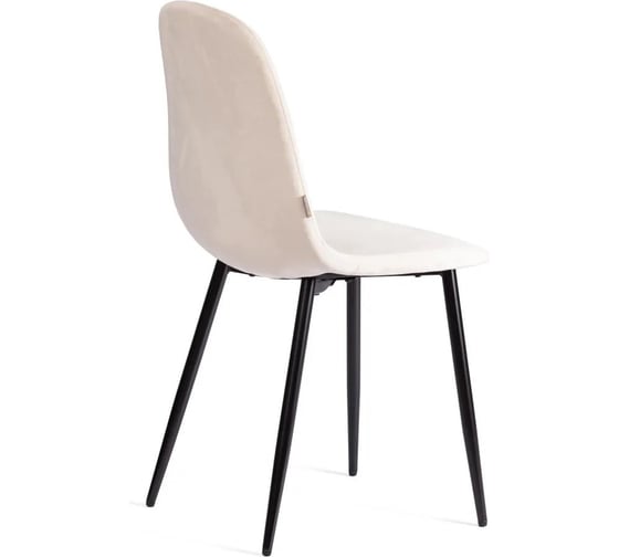 Стул Tetchair BREEZE mod. JSC-58, 1 шт в упаковке Велюр/металл, 44x53x86 см, beige бежевый HLR2, черный 21553