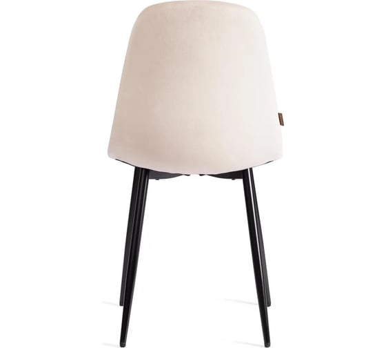 Стул Tetchair BREEZE mod. JSC-58, 1 шт в упаковке Велюр/металл, 44x53x86 см, beige бежевый HLR2, черный 21553