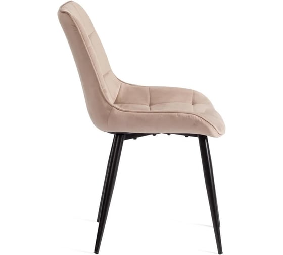 Стул Tetchair ABRUZZO mod. 8060 , 1 шт в упаковке металл/вельвет, 54x62x83 см, бежевый HLR 8/черный 21390