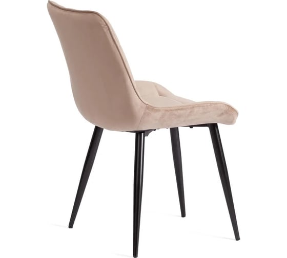 Стул Tetchair ABRUZZO mod. 8060 , 1 шт в упаковке металл/вельвет, 54x62x83 см, бежевый HLR 8/черный 21390