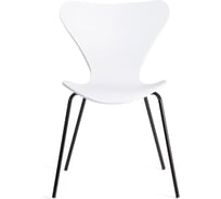 Стул Tetchair 5 шт Jacobsen mod DC 102-1 пластик/металл, 45x54.5x80 см, White белый, Black черный 21265