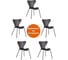 Стул Tetchair 5 шт Jacobsen mod DC 102-1 пластик/металл, 45x54.5x80 см, Black черный, Black черный 21263 2