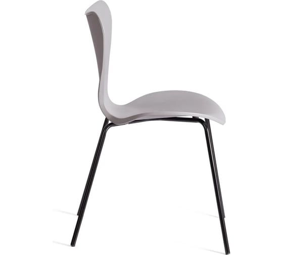 Стул Tetchair 5 шт Jacobsen mod DC 102-1 пластик/металл, 45x54.5x80 см, Grey cерый, Black черный 21264