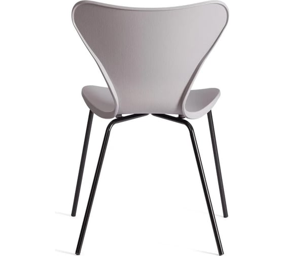 Стул Tetchair 5 шт Jacobsen mod DC 102-1 пластик/металл, 45x54.5x80 см, Grey cерый, Black черный 21264