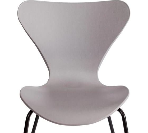 Стул Tetchair 5 шт Jacobsen mod DC 102-1 пластик/металл, 45x54.5x80 см, Grey cерый, Black черный 21264