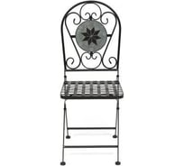 Стул Tetchair 2 шт Secret de Maison VICENZA mod. PL08-1070-1-GBRN металл, 36x35x91 см, черный/плитка ASTRA 11875