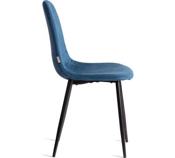 Стул Tetchair BREEZE mod. JSC-58, 1 шт в упаковке Велюр/металл, 44x53x86 см, Blue синий HLR63, черный 21554