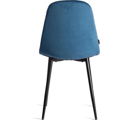Стул Tetchair BREEZE mod. JSC-58, 1 шт в упаковке Велюр/металл, 44x53x86 см, Blue синий HLR63, черный 21554