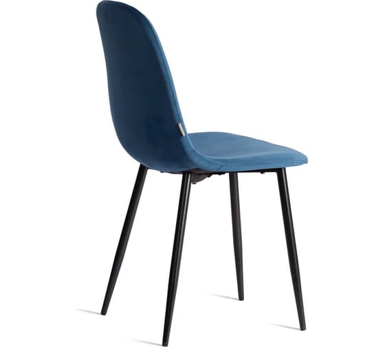 Стул Tetchair BREEZE mod. JSC-58, 1 шт в упаковке Велюр/металл, 44x53x86 см, Blue синий HLR63, черный 21554