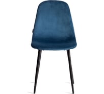 Стул Tetchair 4 шт BREEZE mod. JSC-58 Велюр/металл, 44x53x86 см, Blue синий HLR63, черный 21207