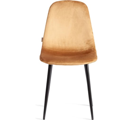 Стул Tetchair BREEZE mod. JSC-58, 1 шт в упаковке Велюр/металл, 44x53x86 см, brown коричневый HLR12, черный 21555