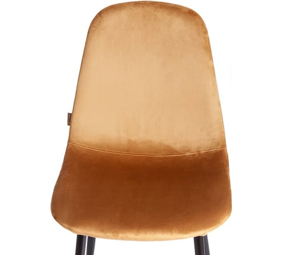 Стул Tetchair BREEZE mod. JSC-58, 1 шт в упаковке Велюр/металл, 44x53x86 см, brown коричневый HLR12, черный 21555