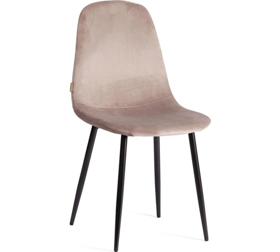 Стул Tetchair 4 шт BREEZE mod. JSC-58 Велюр/металл, 44x53x86 см, coffee кофейный HLR 9, черный 21134