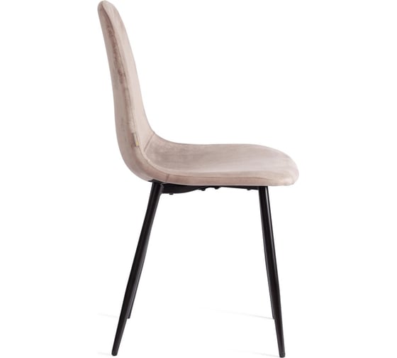 Стул Tetchair 4 шт BREEZE mod. JSC-58 Велюр/металл, 44x53x86 см, coffee кофейный HLR 9, черный 21134