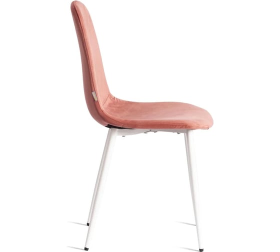 Стул Tetchair BREEZE mod. JSC-58, 1 шт в упаковке Велюр/металл, 44x53x86 см, Coral коралловый HLR44, белый 21557