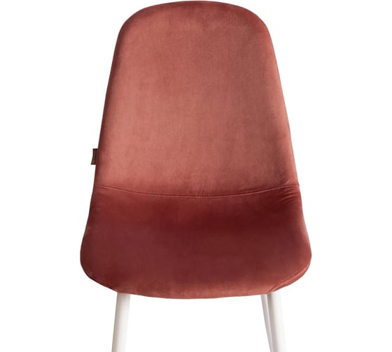 Стул Tetchair BREEZE mod. JSC-58, 1 шт в упаковке Велюр/металл, 44x53x86 см, Coral коралловый HLR44, белый 21557
