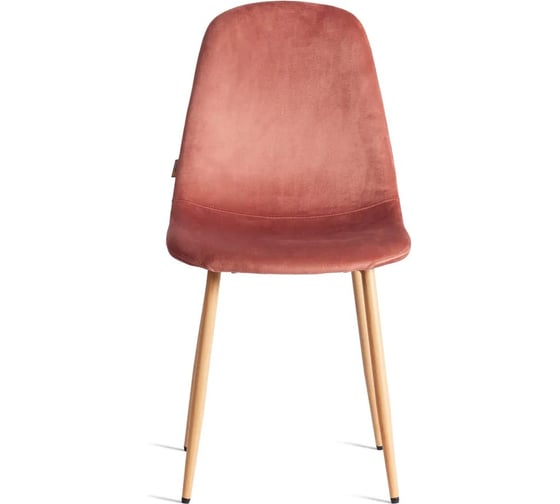 Стул Tetchair BREEZE mod. JSC-58, 1 шт в упаковке Велюр/металл, 44x53x86 см, Coral коралловый HLR44, натуральный 21558 1