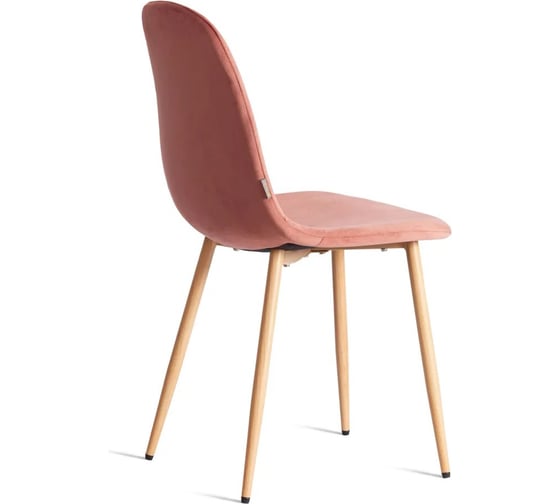 Стул Tetchair BREEZE mod. JSC-58, 1 шт в упаковке Велюр/металл, 44x53x86 см, Coral коралловый HLR44, натуральный 21558